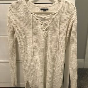 American Eagle lace up sweater